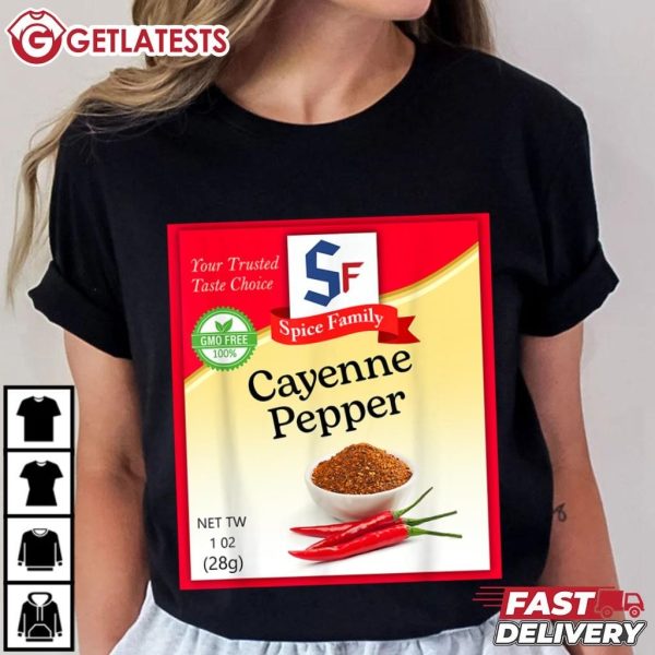 Cayenne Pepper Spice Family Condiment Holiday Costumes T Shirt (1)