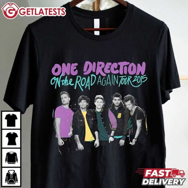 One Direction On the Road Again Tour 2015 Music Merch T Shirt (2)