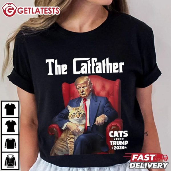 The Catfather Cats For Trump 2024 T Shirt (1)