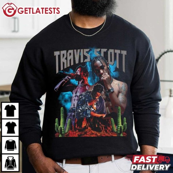 Travis Scott Hip Hop Retro Graphic Concert 90s Music T Shirt (1)