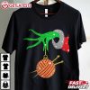 Grinch Hand Holding Ball Of Wool And Knitting Needles Christmas T Shirt (2)