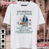 Never Underestimate A Woman Who Loves Sailing And Wine February Birthday T Shirt (2)