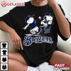 Peanuts Charlie Brown And Snoopy Playing Baseball Milwaukee Brewers T Shirt (4)