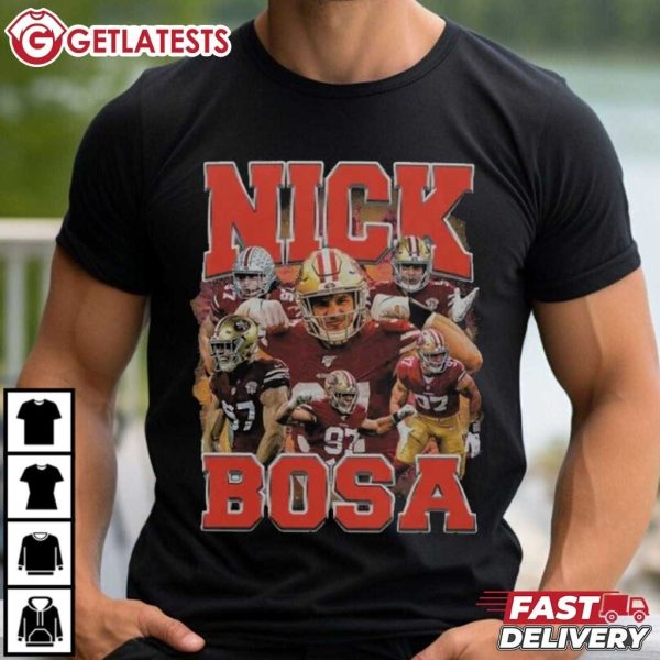 Nick Bosa San Francisco 49ers Football Graphic Vintage T Shirt (3)