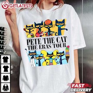 Pete The Cat The Eras Tour Children Book Cartoon T Shirt (3)