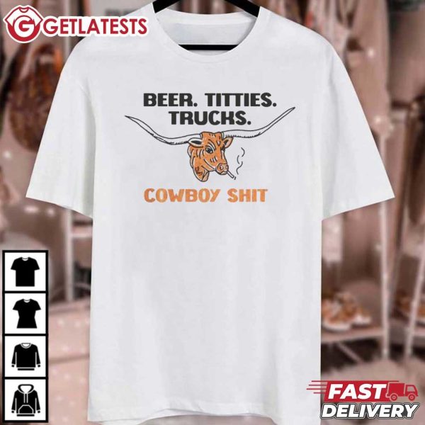 Beer Titties Truck Cowboy Shit Funny T Shirt (2)