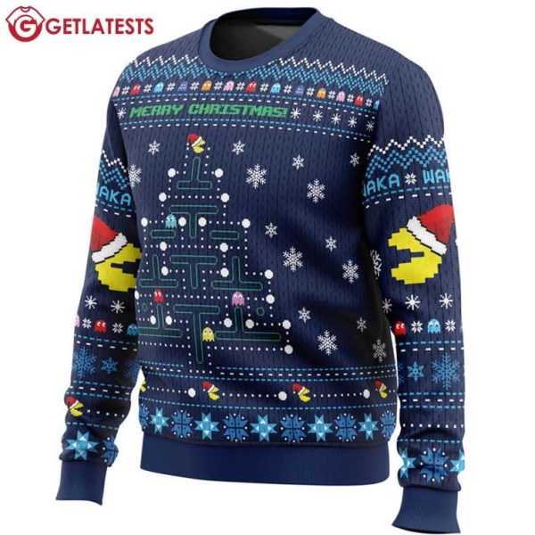 Pac Man Merry Christmas Ugly Sweater (1)