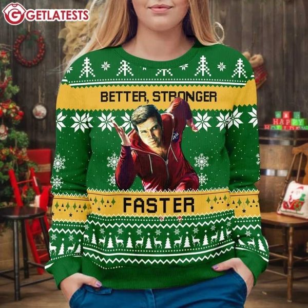 Six Million Dollar Man Better Stronger Faster Ugly Christmas Sweater (2)