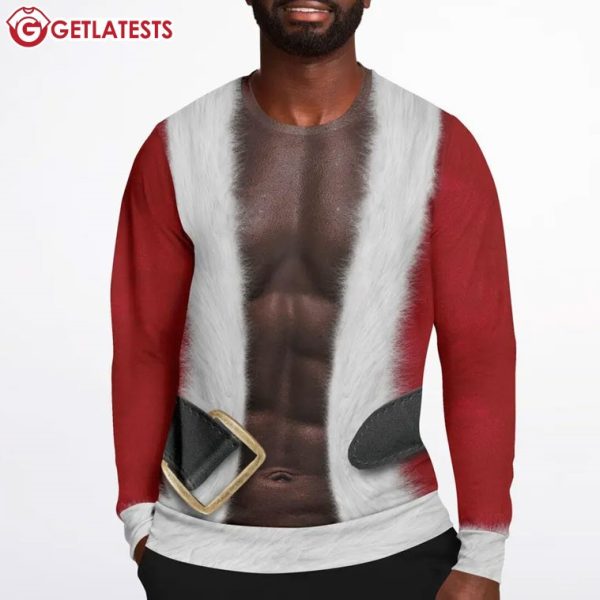 Fit Santa Claus Cosplay Ugly Christmas Sweater (2)