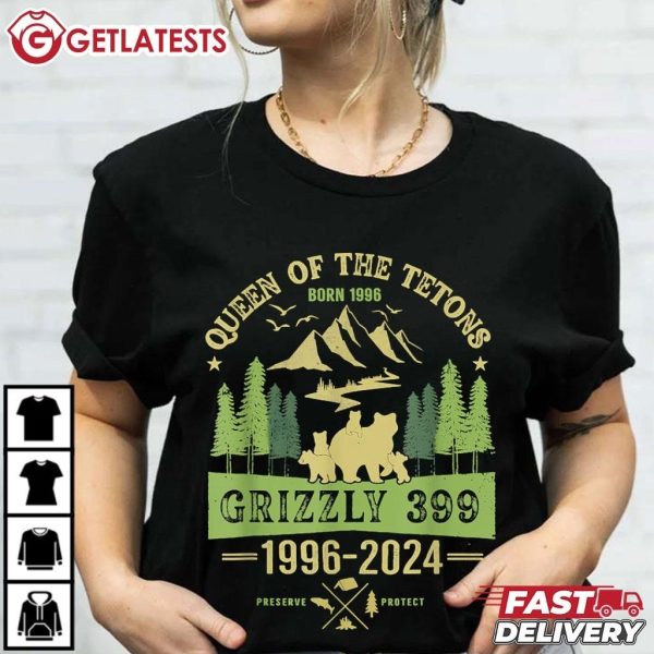 Queen Of The Tetons Grizzly 399 National Park 1996 2024 T Shirt (1)