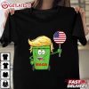 Trump MAGA Cartoon Garbage Can American Flag T Shirt (1)