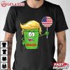 Trump MAGA Cartoon Garbage Can American Flag T Shirt (2)