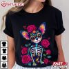 Mexican Sugar Skull Chihuahua Dia De Los Muertos Halloween T Shirt (3)