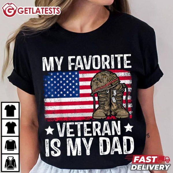 My Favorite Veteran is My Dad Veterans Day T Shirt (3)