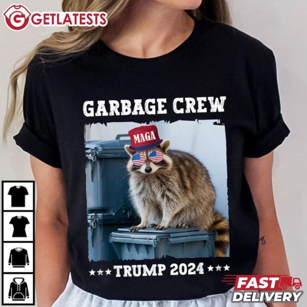 Trump MAGA Raccoon Garbage Crew Trump 2024 T Shirt (3)