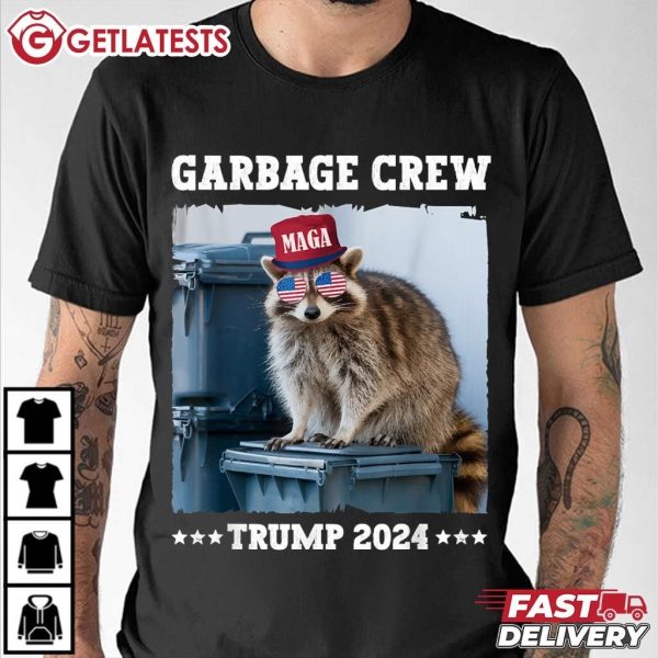 Trump MAGA Raccoon Garbage Crew Trump 2024 T Shirt (2)