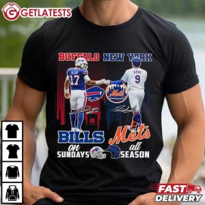 Allen Nimmo Buffalo Bills New York Mets On Sundays All Season T Shirt (3)