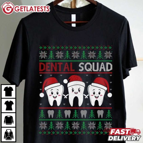 Dental Squad Funny Christmas Dentist T Shirt (4)