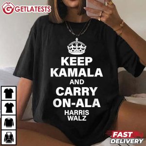 Keep Kamala And Carry On Ala Harris Walz T Shirt (1)