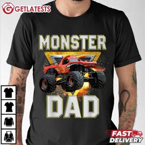 Monster Dad Monster Truck Gift For Dad T Shirt (1)