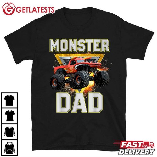 Monster Dad Monster Truck Gift For Dad T Shirt (2)