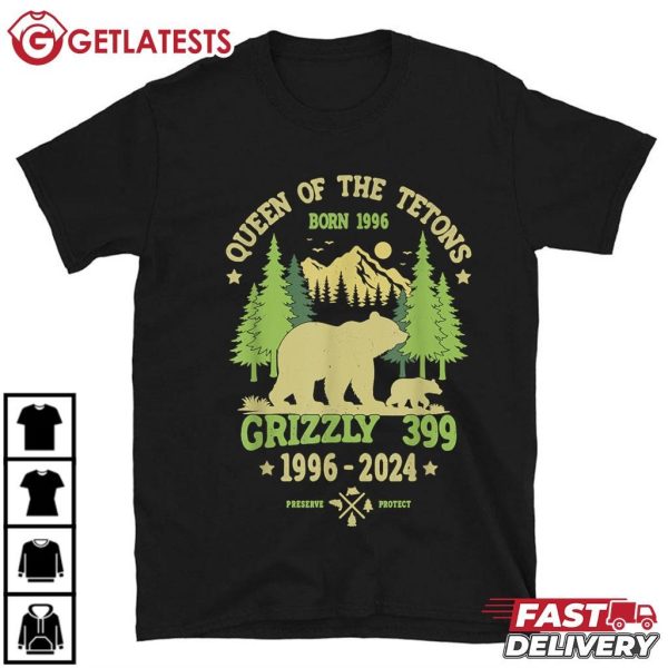 Grizzly 399 Queen Of The Tetons National Park 1996 2024 T Shirt (2)