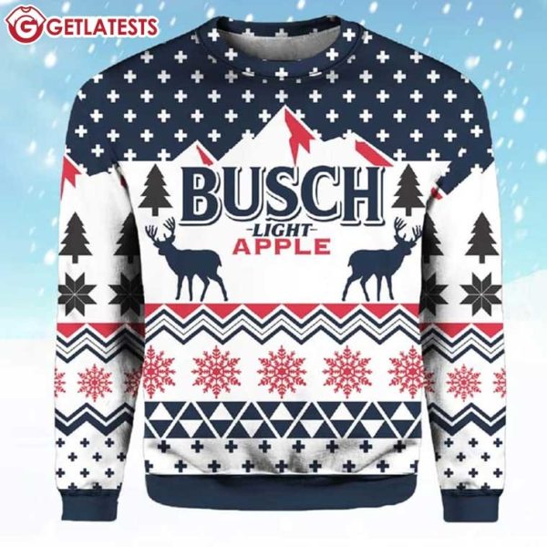 Busch Light Apple Ugly Christmas Sweater (1)