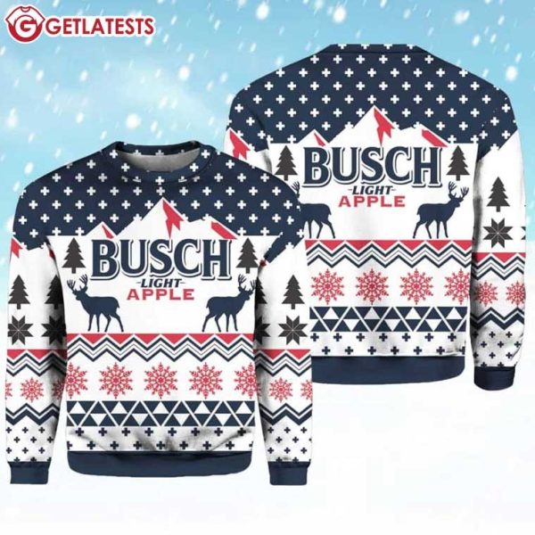 Busch Light Apple Ugly Christmas Sweater (2)