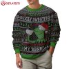 Kermit The Frog Santa Hat That's None Of My Business Meme Ugly Sweater (1)