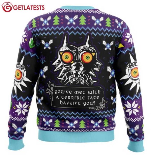 Majoras Mask Legend Of Zelda You Met With a Terrible Fate Christmas Ugly Sweater (1)