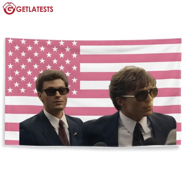 Nicholas Chavez and Cooper Koch Menendez Brothers Pink US Flag (1)