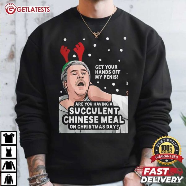 Democracy Manifest Get Your Hands Off My Pennis Succulent Chinese Meal Funny Christmas T Shirt (1)