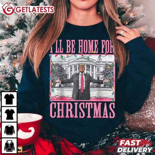 Trump I'll Be Home For Christmas T Shirt (4)