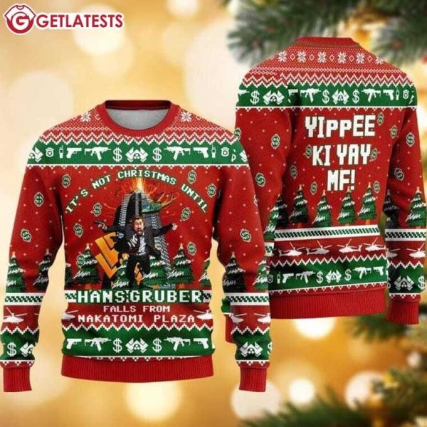 Hans Gruber Nakatomi Plaza Die Hard Ugly Sweater (1)