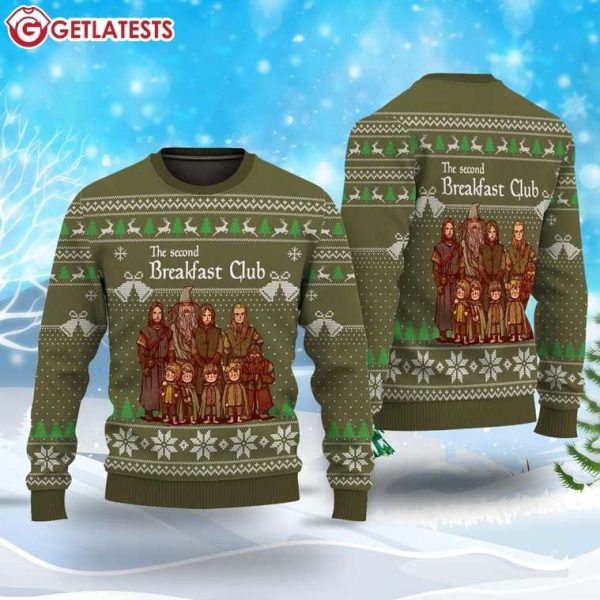 The Second Breakfast Club LOTR Ugly Christmas Sweater