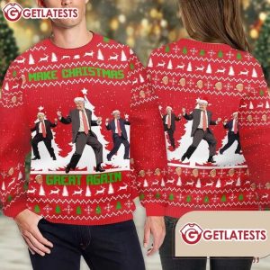 Trump Dancing Make Christmas Great Again Ugly Sweater