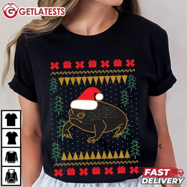 Black Desert Rain Frog Santa Hat Christmas T Shirt (1)