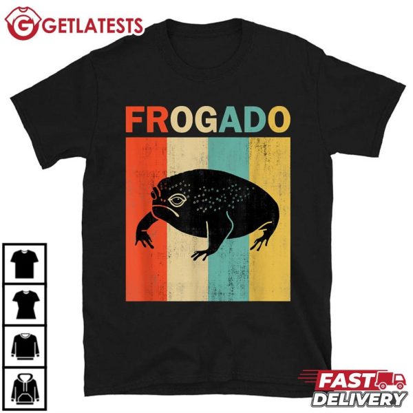 Frogado Black Desert Rain Frog Retro Vintage Style T Shirt (2)