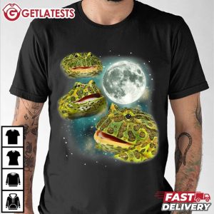 Three Frog Moon Pacman Frog Funny Meme T Shirt (1)