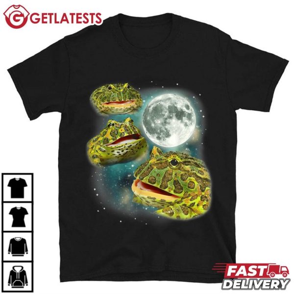 Three Frog Moon Pacman Frog Funny Meme T Shirt (2)