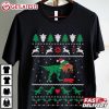 T Rex Eating Reindeer Jurassic Christmas T Shirt (2)