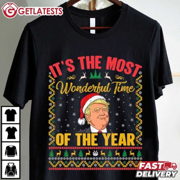 Trump It's The Most Wonderful Time Of The Year Christmas T Shirt (1)