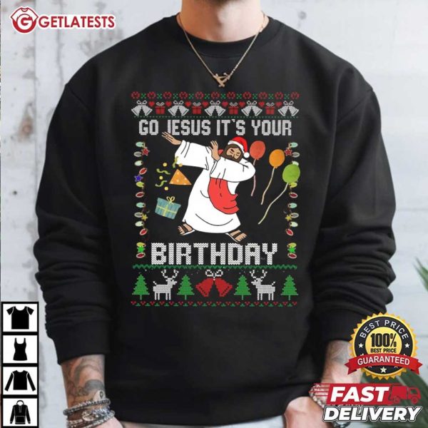 Go Jesus Its Your Birthday Christmas Dabbing Jesus Dab T Shirt (1)