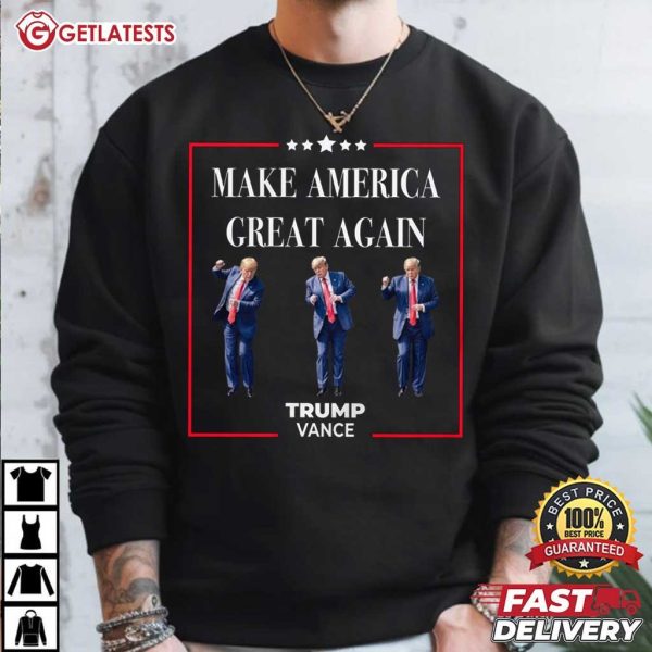 Trump Dancing Make America Great Again Trump Vance T Shirt (1)