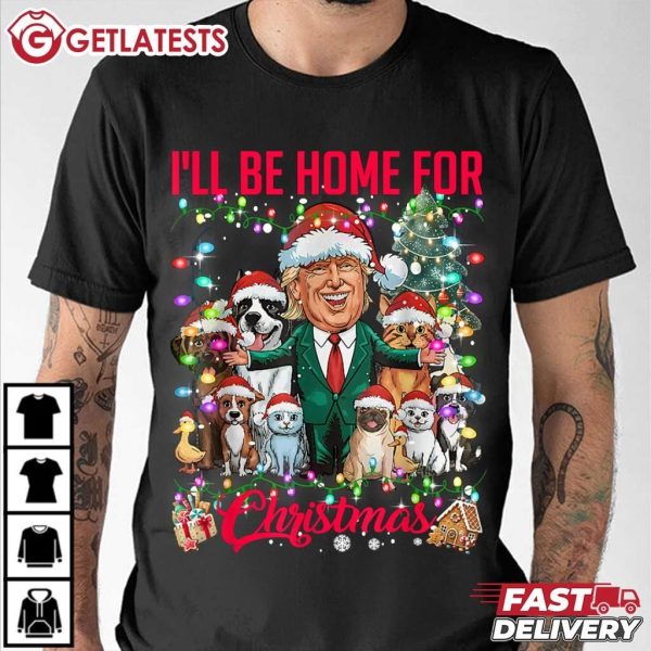 Trump Pets I'll Be Home For Christmas Dog Cat T Shirt (3)