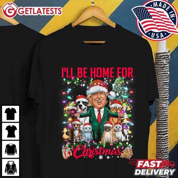 Trump Pets I'll Be Home For Christmas Dog Cat T Shirt (2)