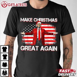 Make Christmas Great Again US Flag Trump Xmas T Shirt (3)