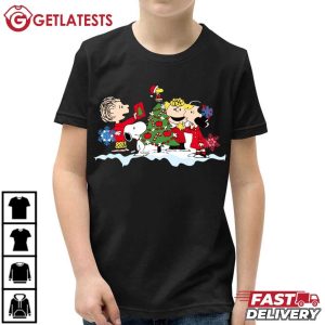 Peanuts Charlie Brown Snoopy Gift Merry Christmas T Shirt (3)