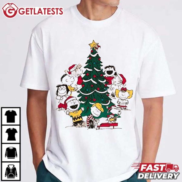 Charlie Brown Peanuts Snoopy Christmas Tree T Shirt (4)