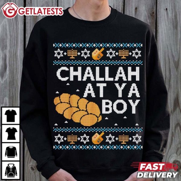 Hanukkah Challah At Ya Boy Jewish Food T Shirt (3)